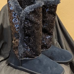 Women Justice blue sequence boot